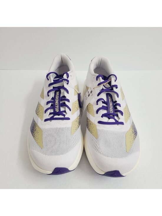 Adidas Adizero Evo SL Washington Huskies Running Shoes JQ4578 Size 12 White #1 main image 9